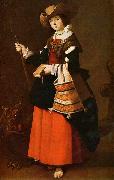 Francisco de Zurbaran Saint Margaret, dressed as a shepherdess. oil painting